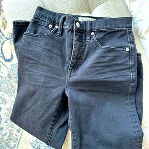 Madewell classic straight leg black denim jeans